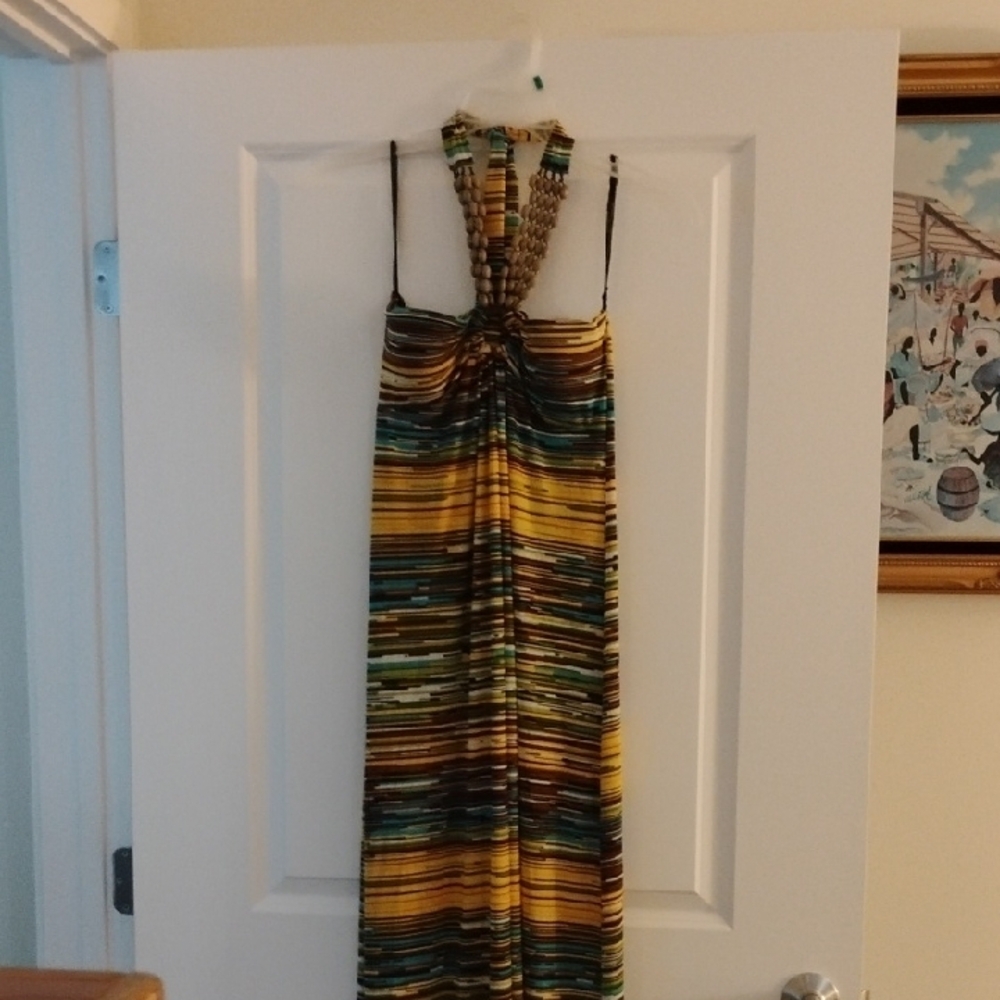 Multicolor Striped Maxi Dress